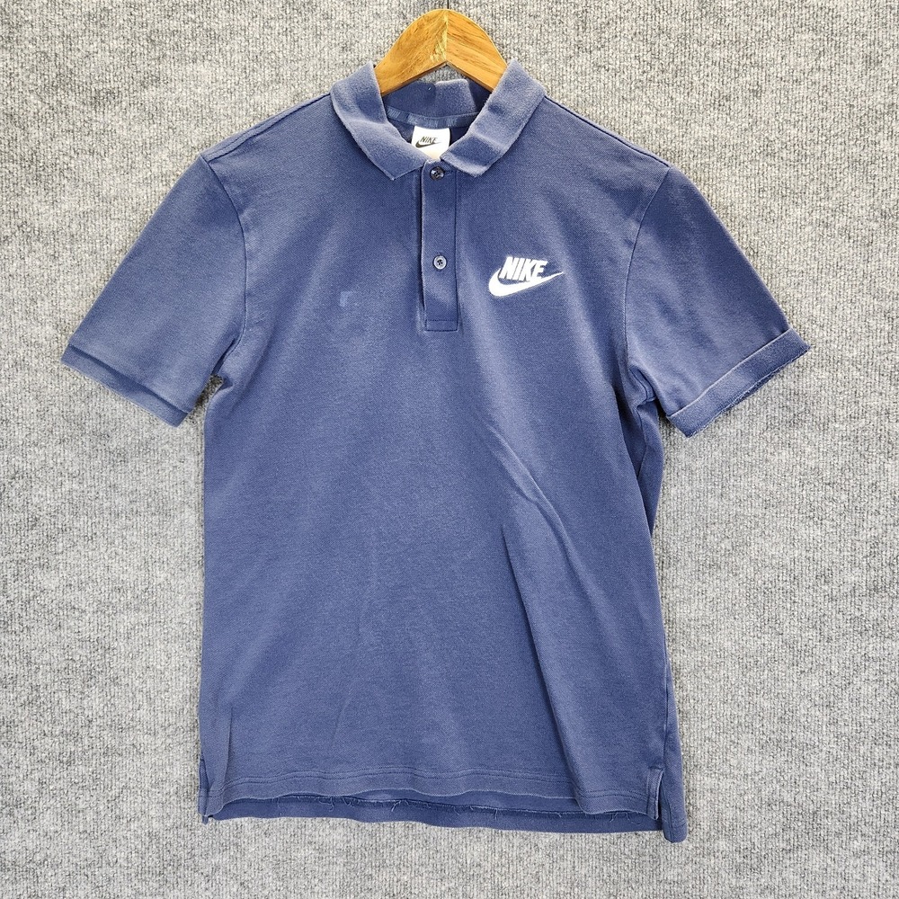 Nike T-Shirt Men's Small‎ Blue Polo Logo Golf
